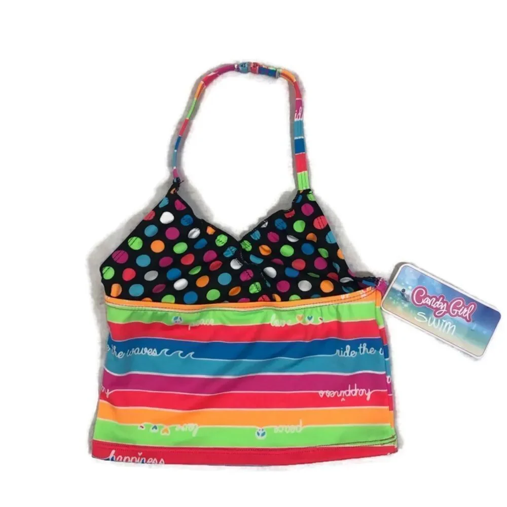 Brand New Candy Girl XS 4-5‎ Bikini Top Day Glow